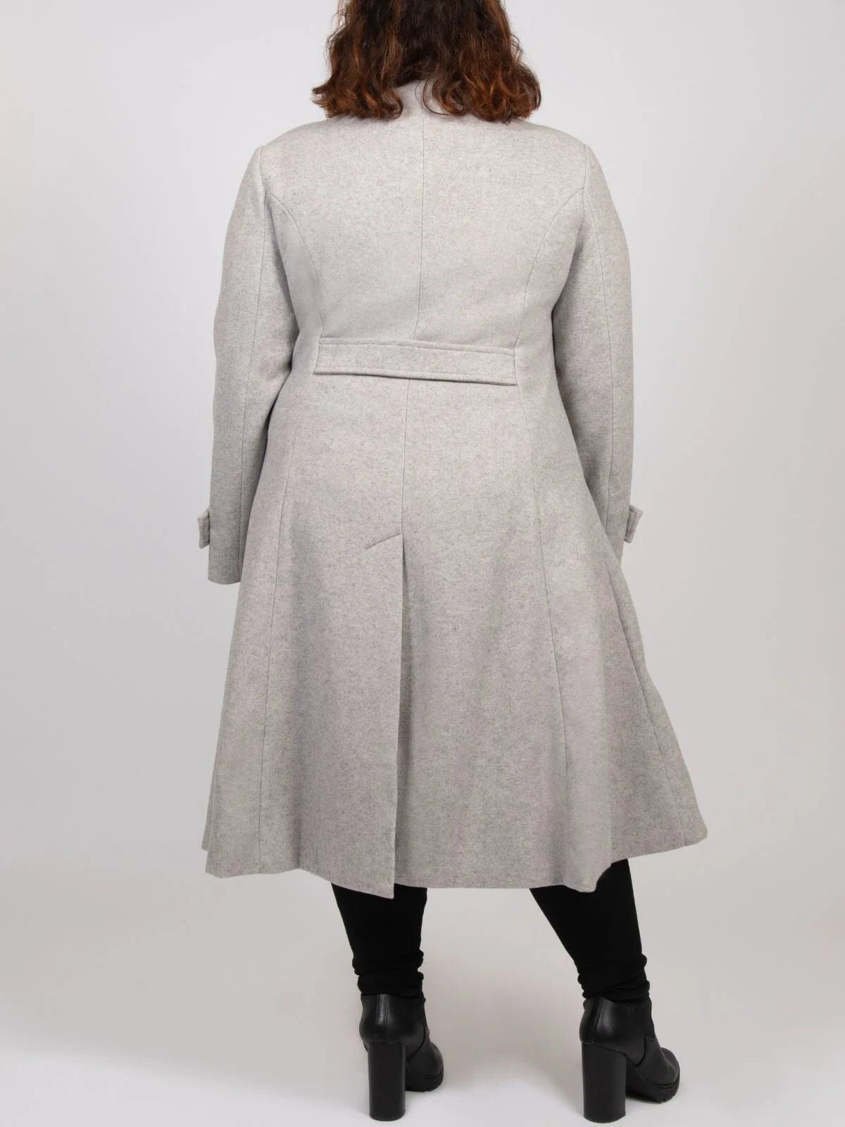 Harper Retro Flared Coat Side Buttons | Dia & Co Harper Retro Flared Coat Side Buttons | Dia & Co