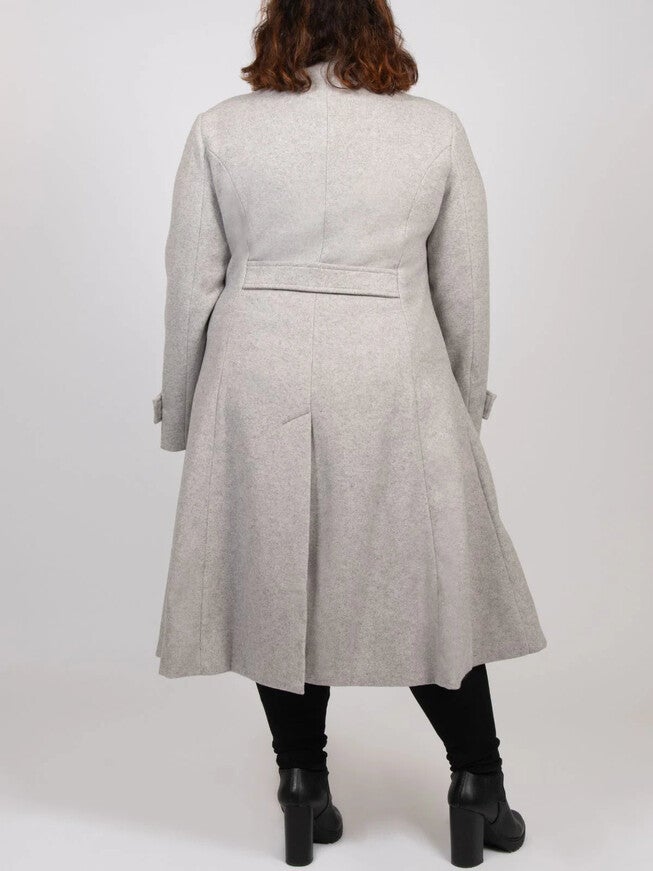 Harper Retro Flared Coat Side Buttons, , alternate image number 7
