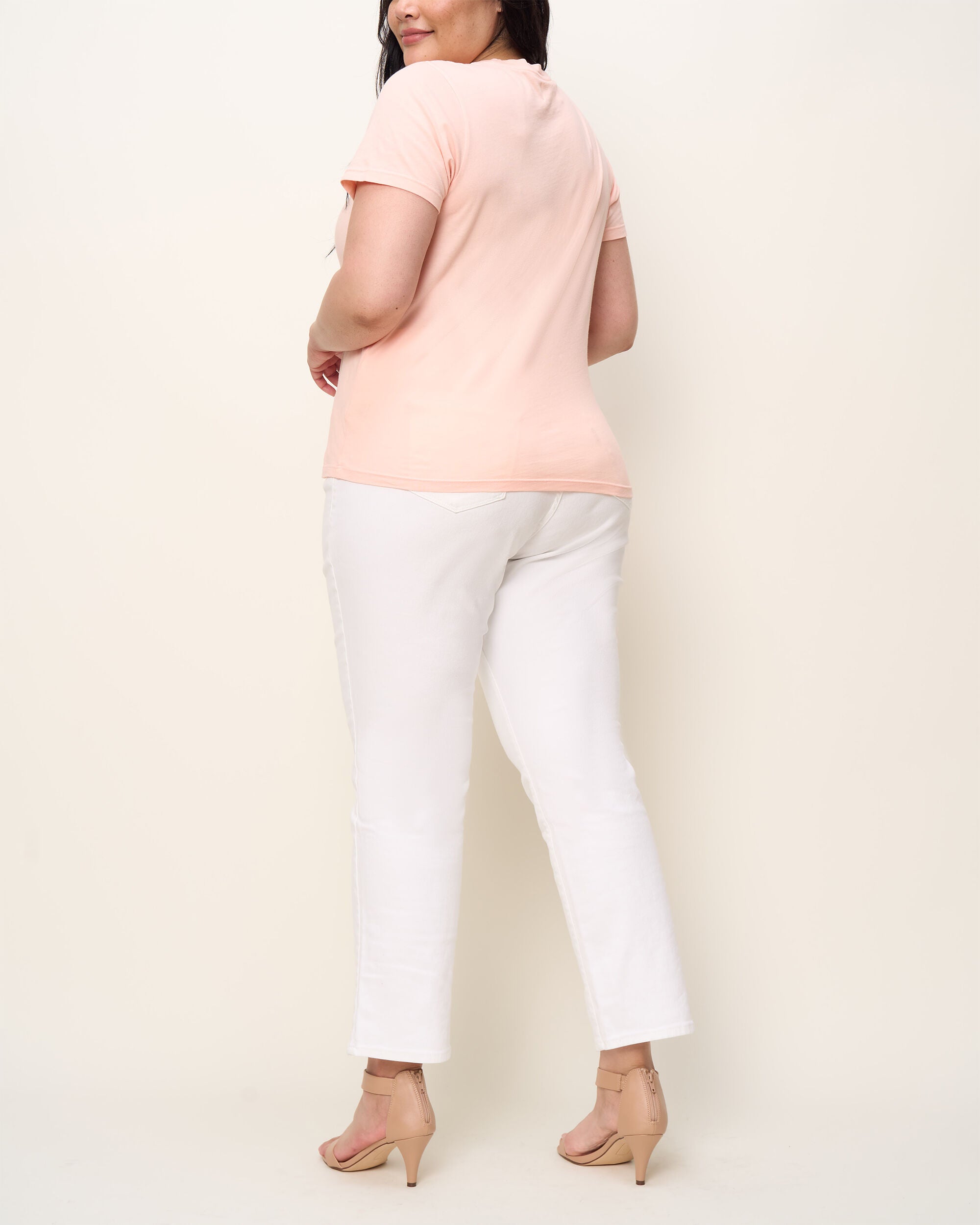 The Crew Tee, Peach / Peach, alternate image number 2