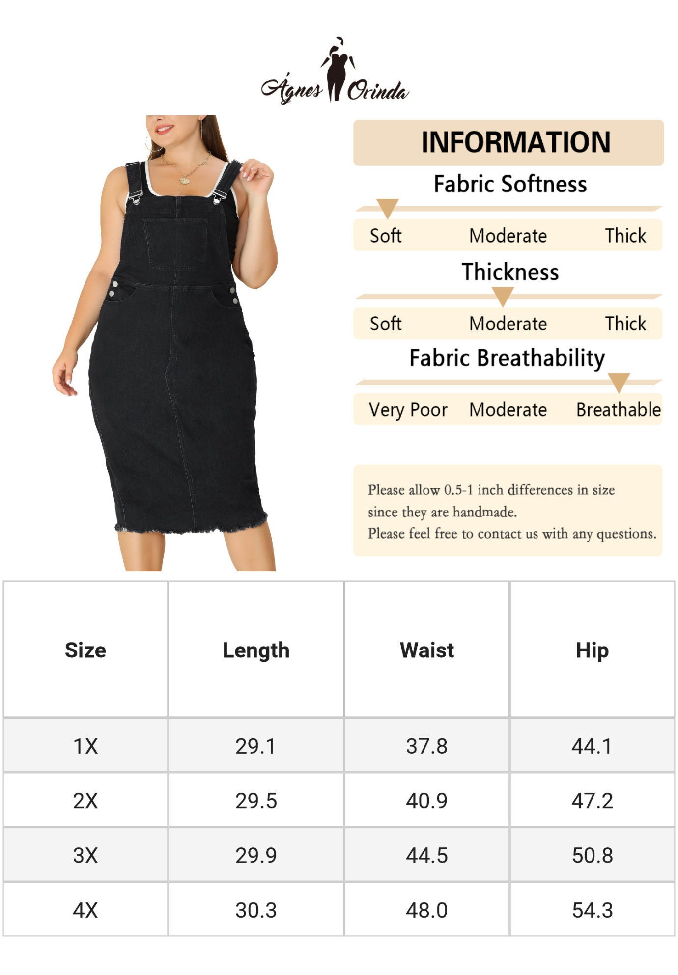 ADJUSTABLE STRAP BACK SLIT DISTRESSED DENIM OVERALL DRESS, Black / Black, alternate image number 4