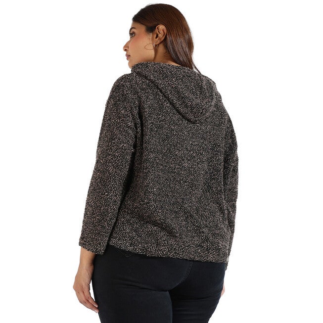 Grey Textured Sweatshirt, , alternate image number 7