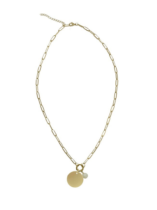 Treasure Paperclip Layering Charm Necklace, Gold / Gold, hi-res image number 0