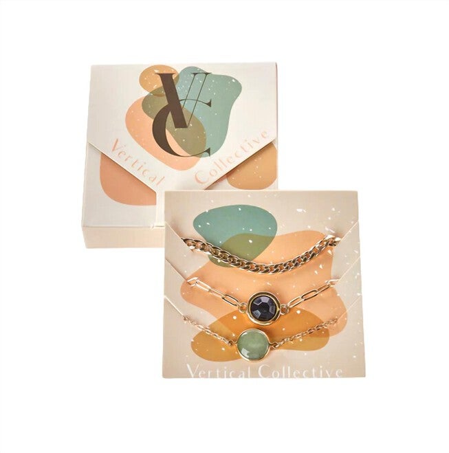 3 CHAIN BRACELETS SET, Gold / Gold, hi-res image number 0