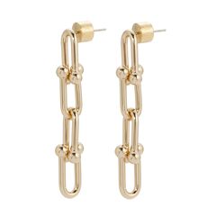 Margaux 4 Link Drop Earrings Gold
