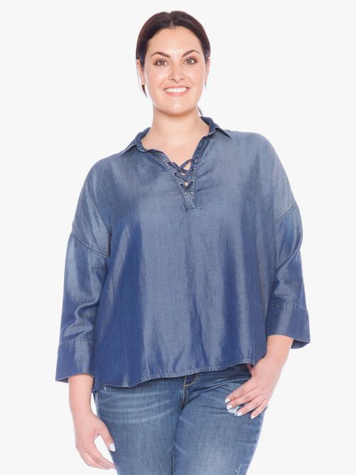 Aria Lace Up Shirt, , alternate image number 5
