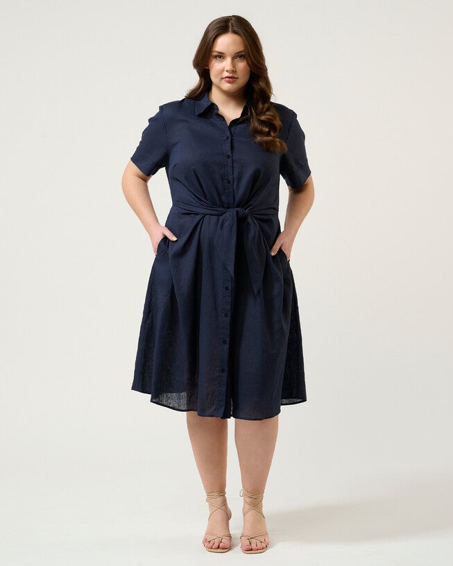 Esther Dress, Navy / Navy, alternate image number 3