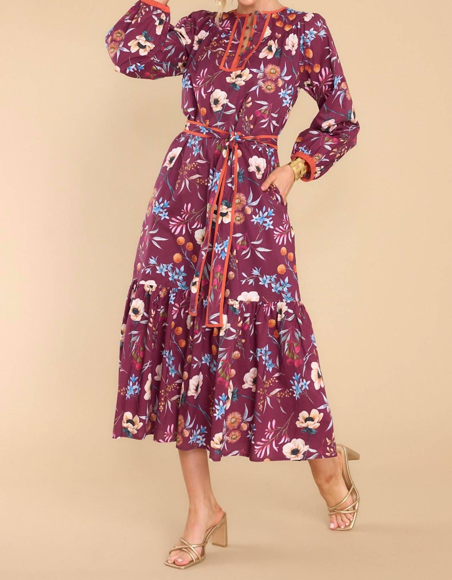 MAEVE DRESS IN RASBERRY, Rasberry / Purple, hi-res image number 0