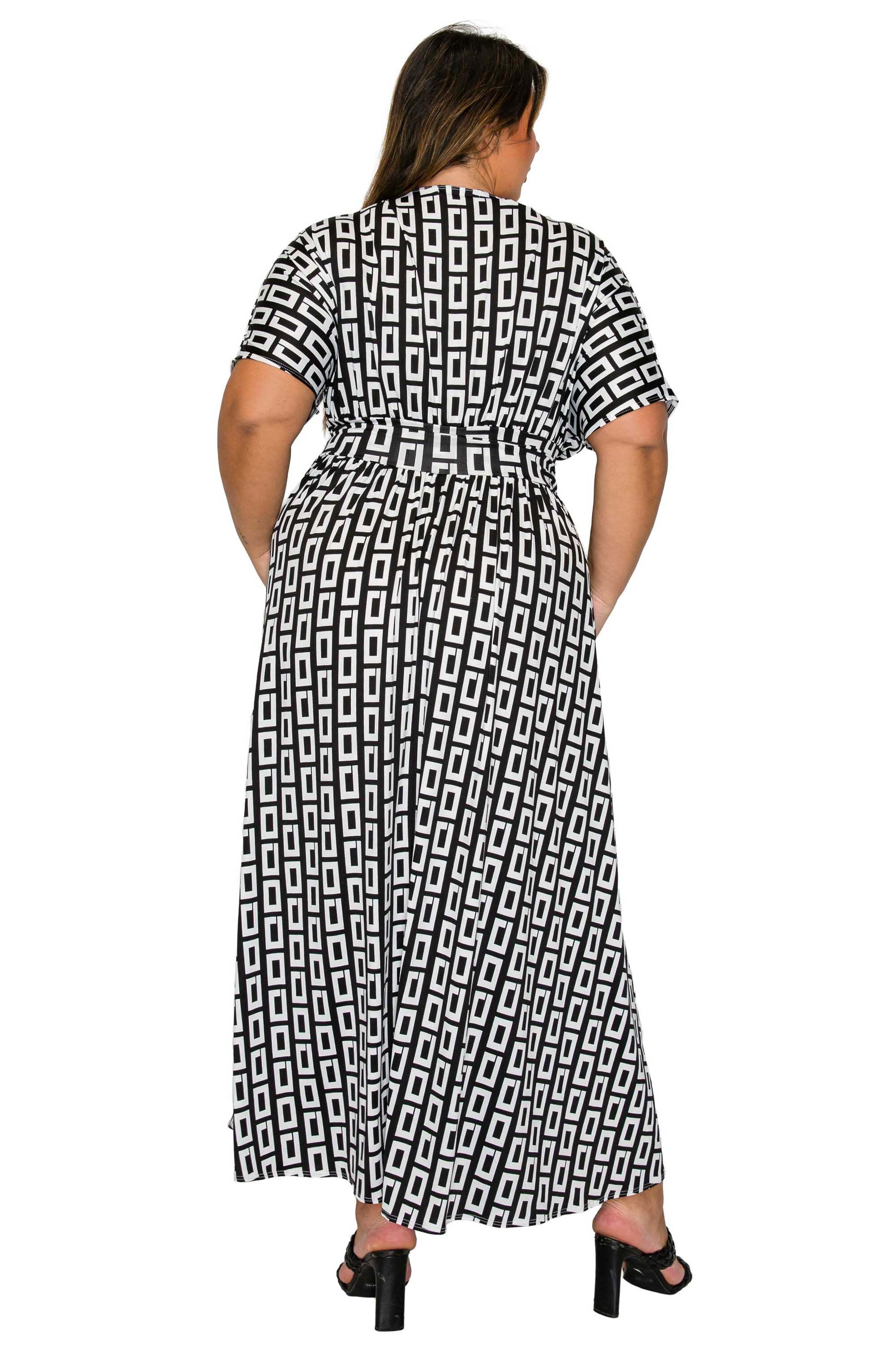 Bellano Empire Waist Dress, Black Ivory / Black, alternate image number 2