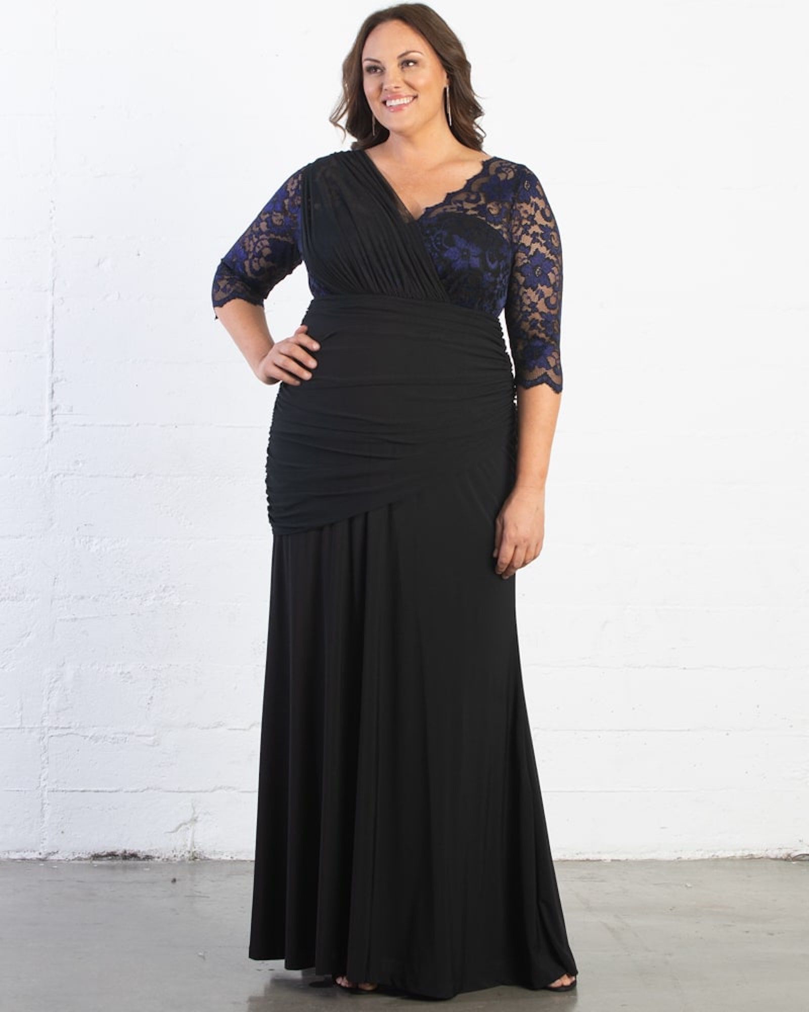 Soiree Evening Gown, VIOLET NOIR / Black, alternate image number 4
