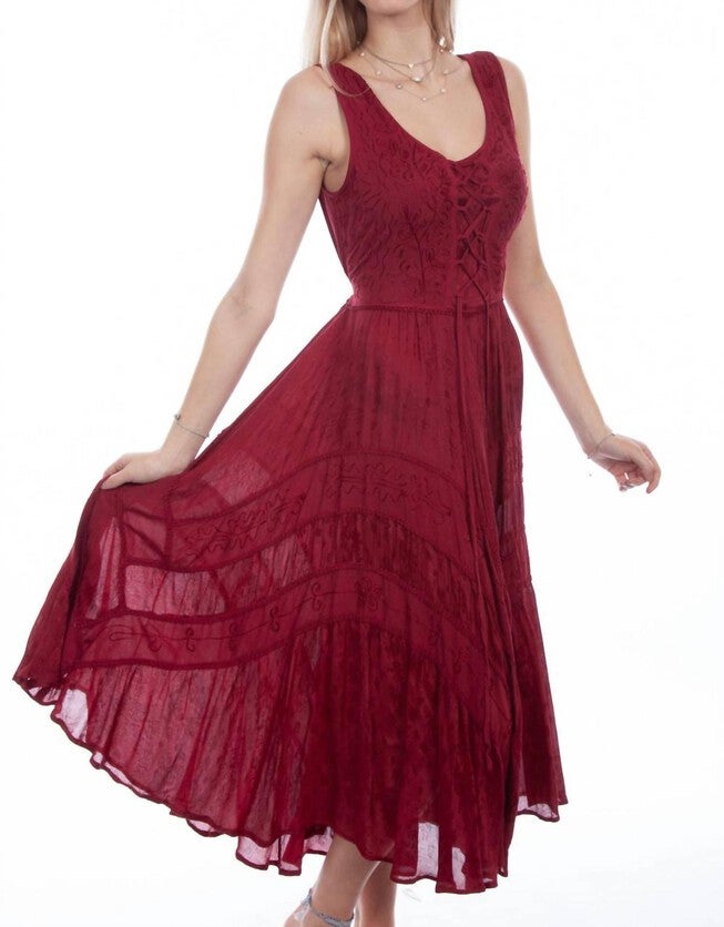 LACE DRESS IN RED, Red / Red, hi-res image number 0