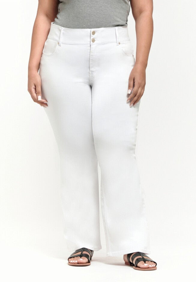 30 inches FLARE FIT & LIFT JEANS, WHITE / White, hi-res image number 0