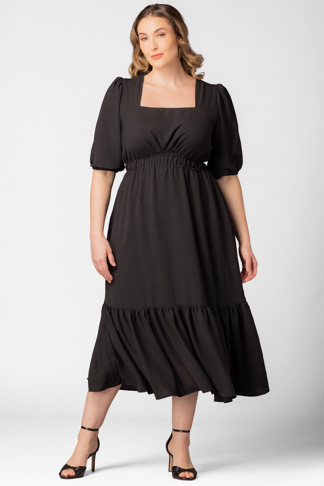 Bailey Square Neck Maxi Dress, Black Noir / Black, hi-res image number 0