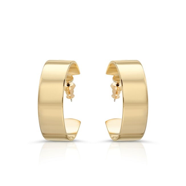 1 inches Skylar Hoops Gold, Gold / Gold, alternate image number null