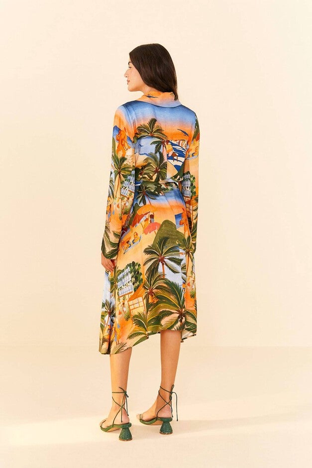 CARIOCA MIDI SHIRT DRESS IN MULTI, , alternate image number null