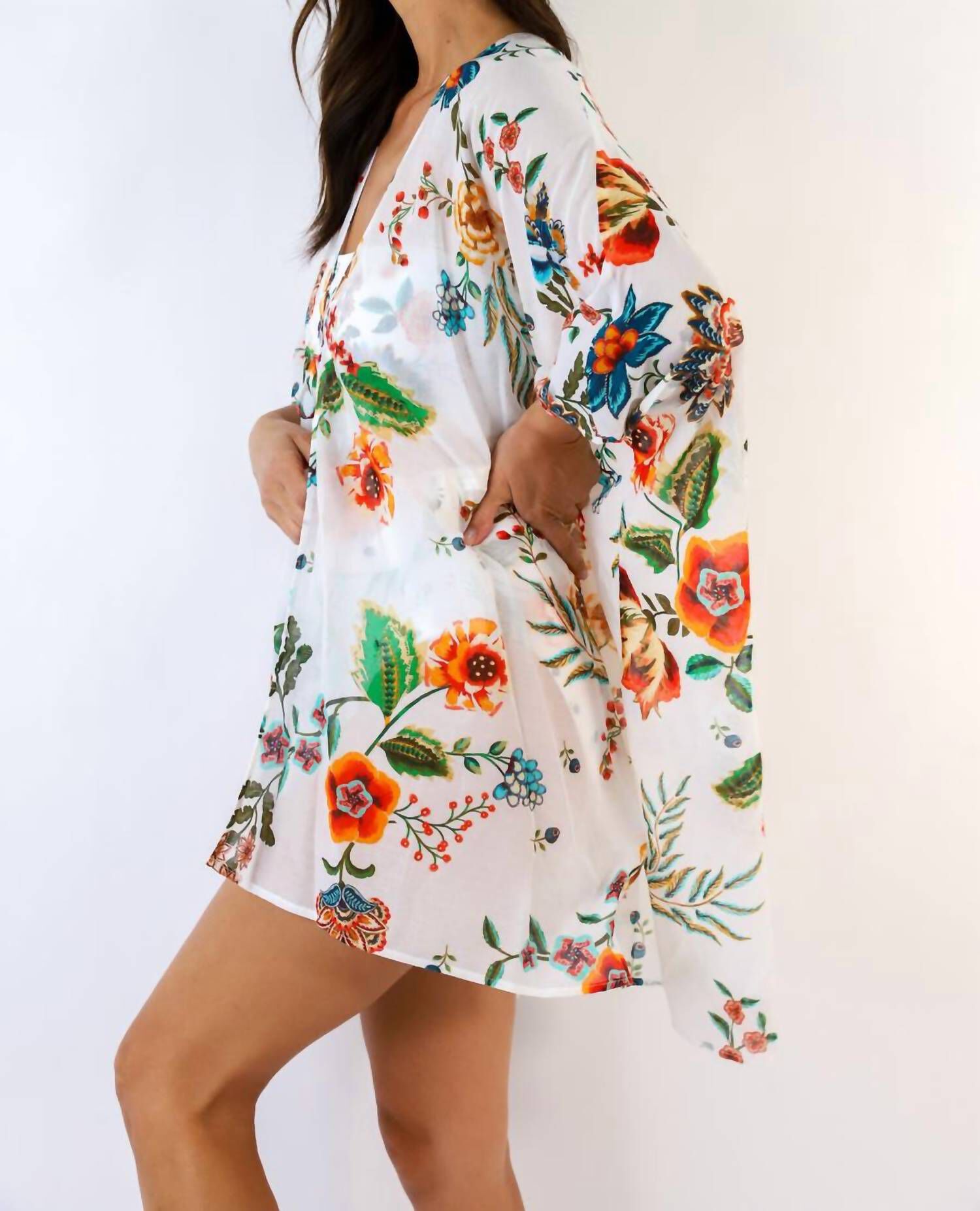 ARDELLA COVER UP KIMONO IN MULTI, , alternate image number 6