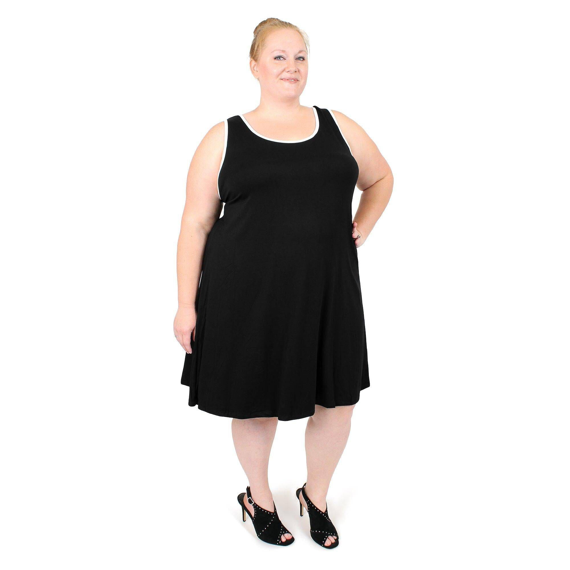 Skylar Trapeze Dress, Black / Black, hi-res image number 0