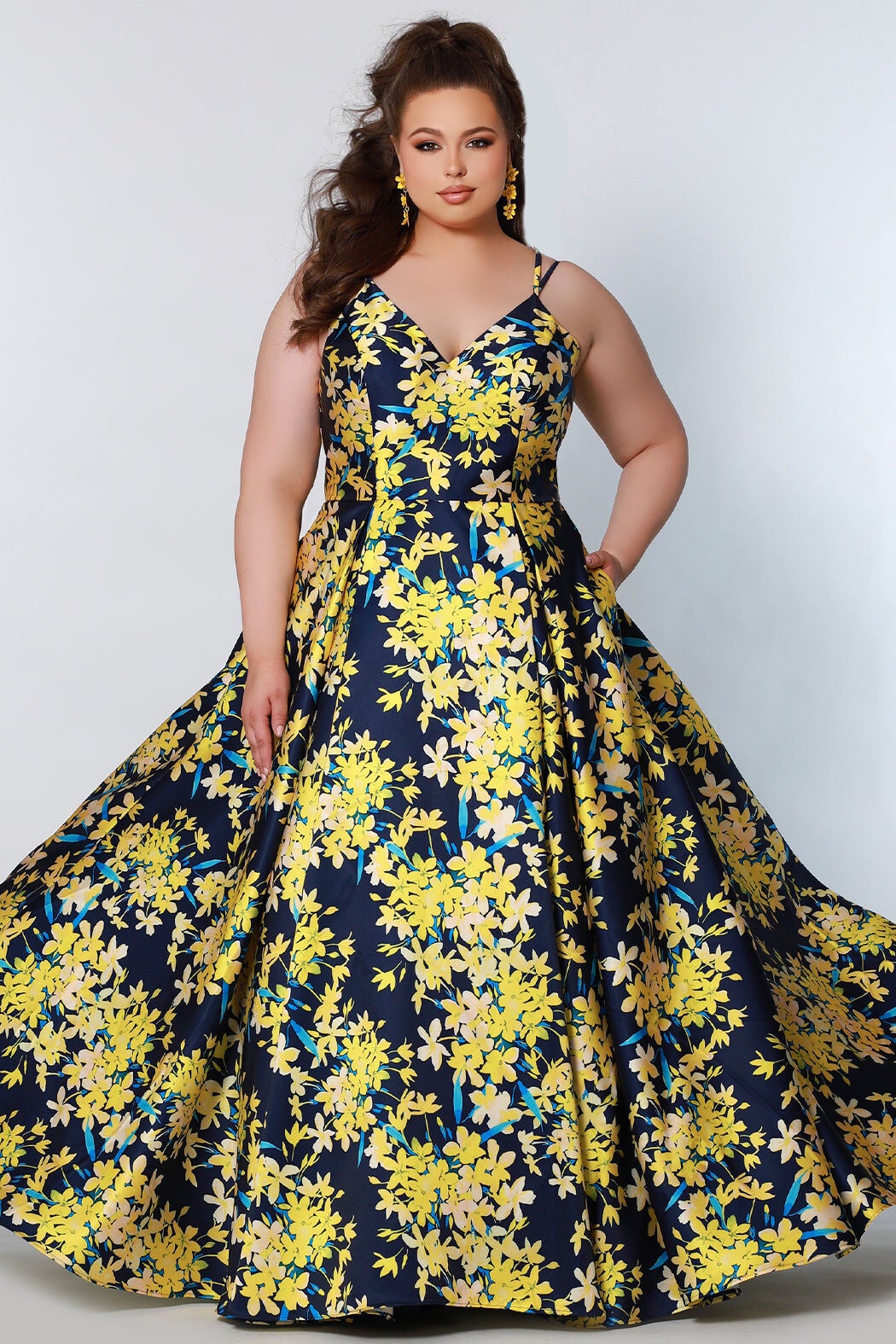 WILD FLOWER FORMAL DRESS, Yellow Blossom / Yellow, hi-res image number 0
