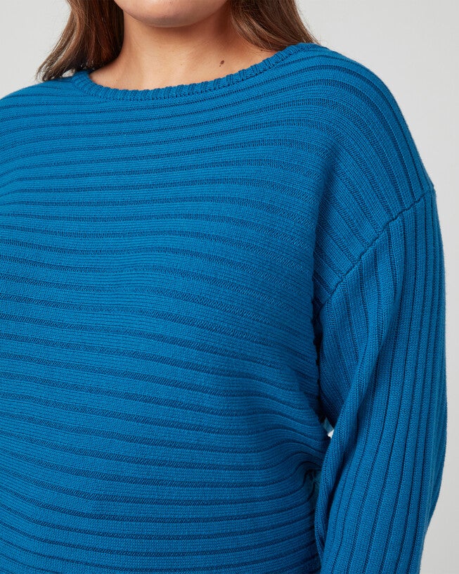 DAYBREAK KNIT SWEATER, Sapphire / Royal Blue, alternate image number 4