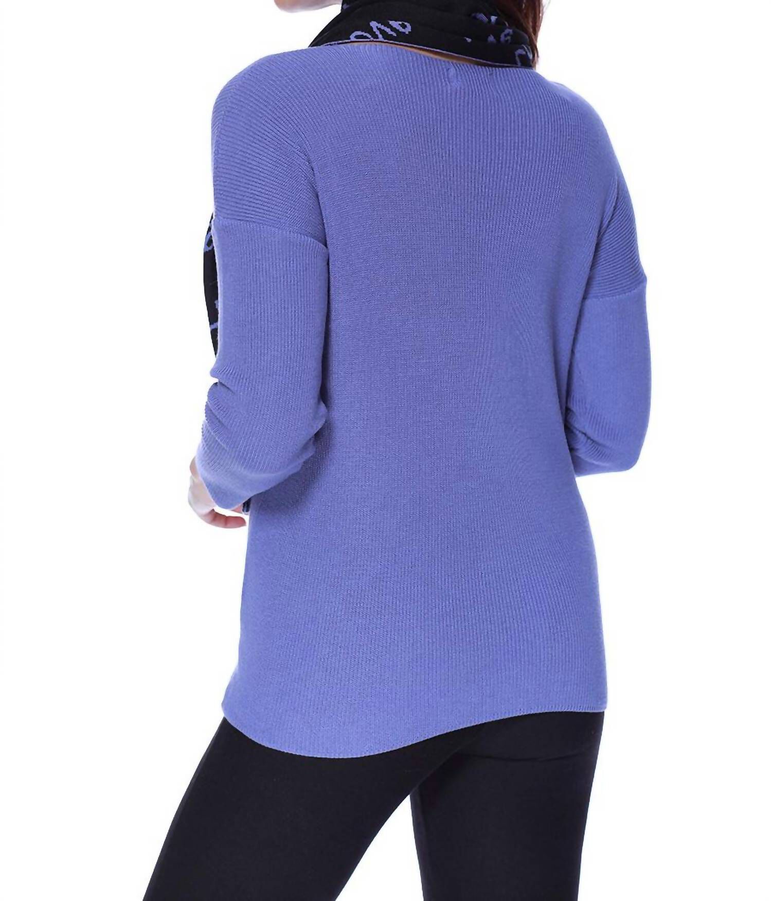 LOVE PULLOVER W/ SCARF IN LAVENDER, , alternate image number 4