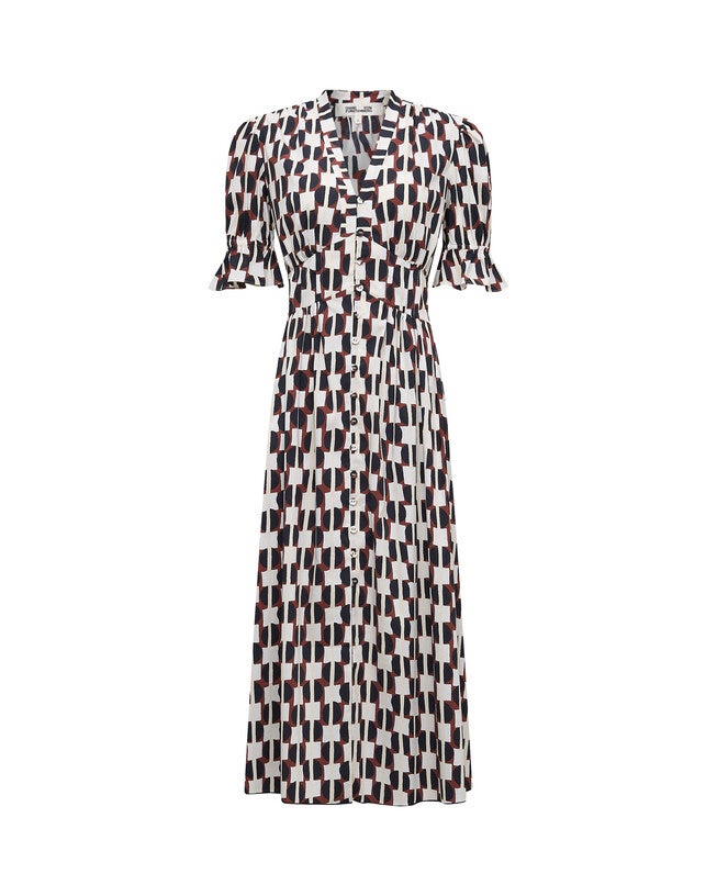 DVF ERICA DRESS, BROWN / Brown, hi-res image number 0