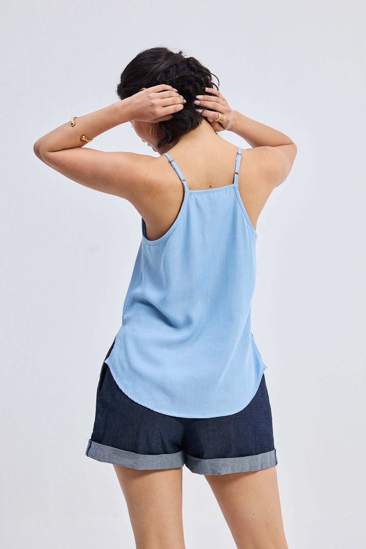 Endless Sunday Top in Tencel&trade; Denim, Ocean Blue / Light Blue, alternate image number 1