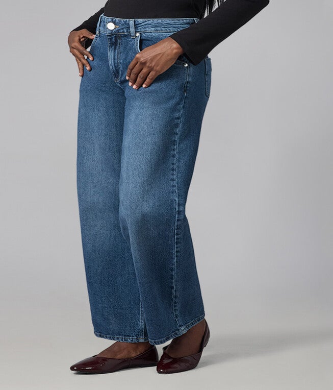 MIRO-FN Mid Rise Relaxed Straight Jean, Film Noir / Navy, alternate image number 1