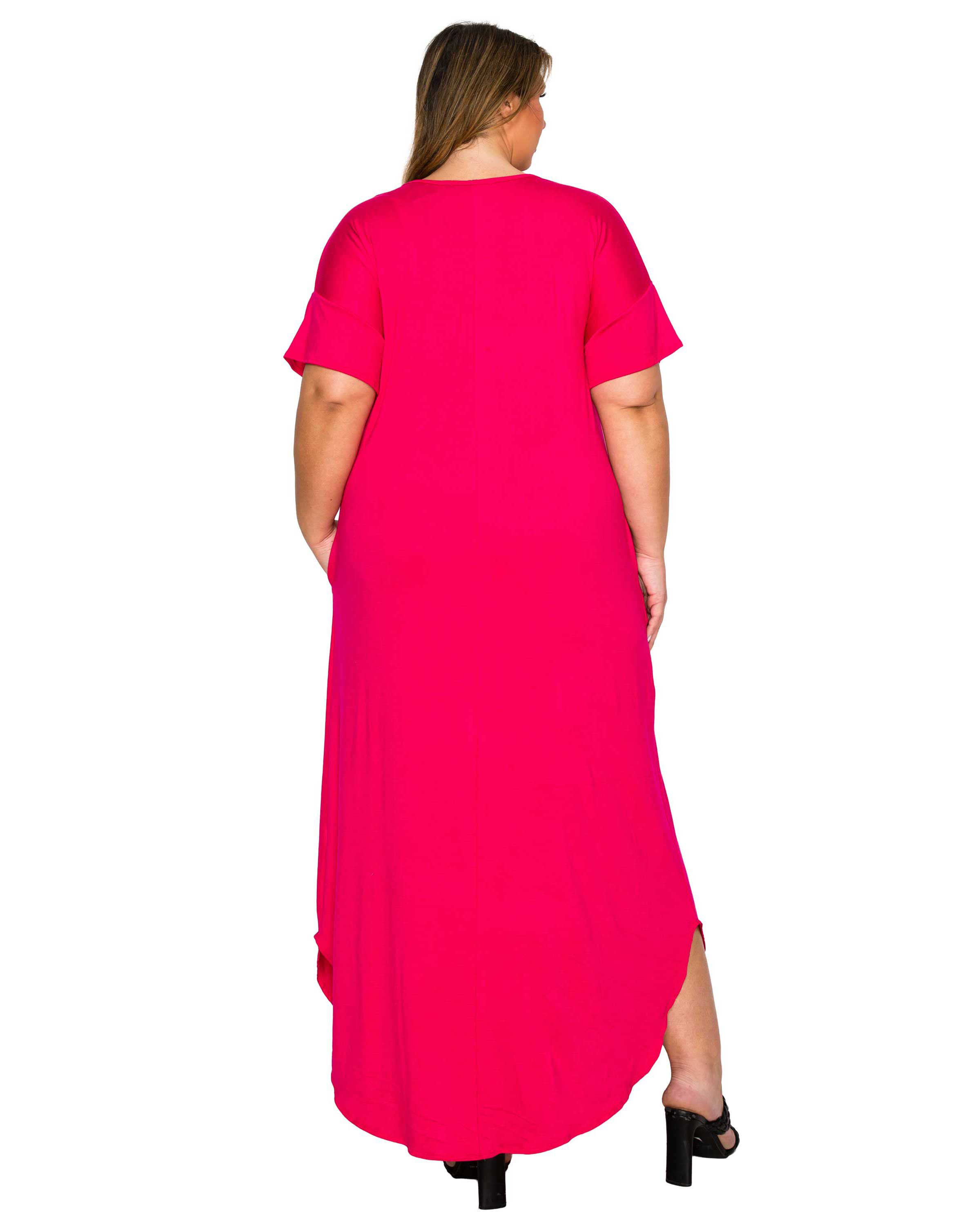Scarlett Pocket Maxi Dress, Fuchsia / Pink, alternate image number 2