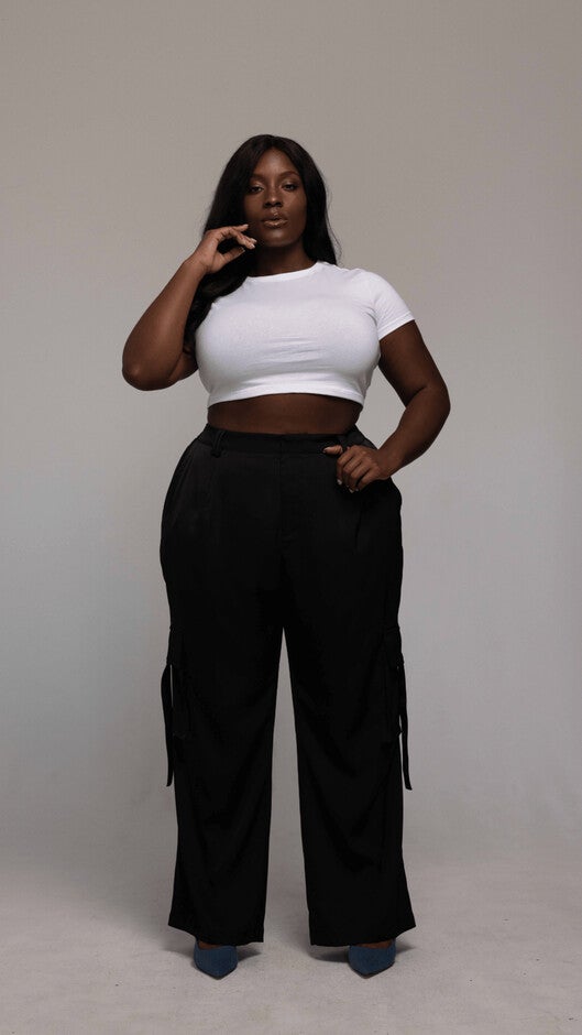 Briana Cargo Pant, Black / Black, alternate image number 3