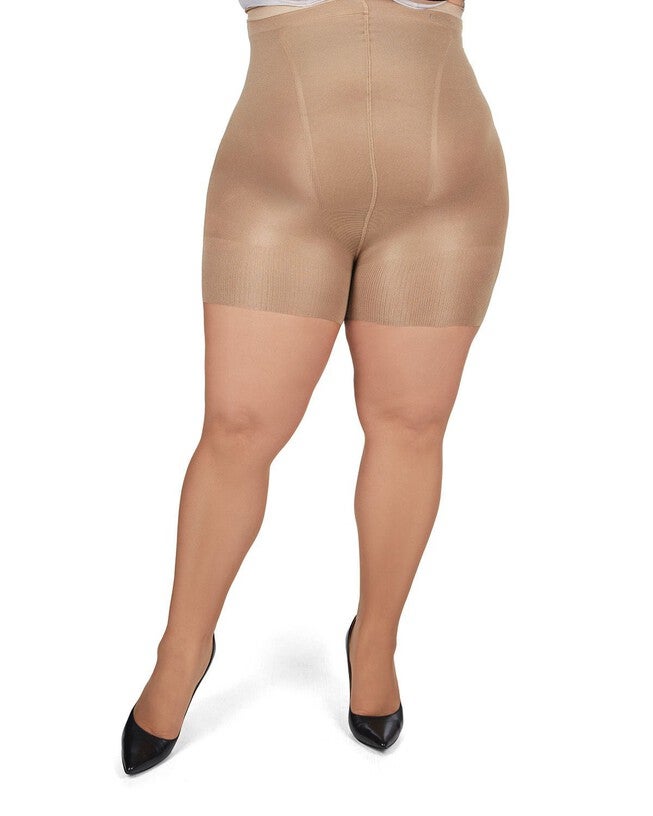 BodySmootHers High Waisted Super Shaper Sheer Tights, Honey / amber, alternate image number 1