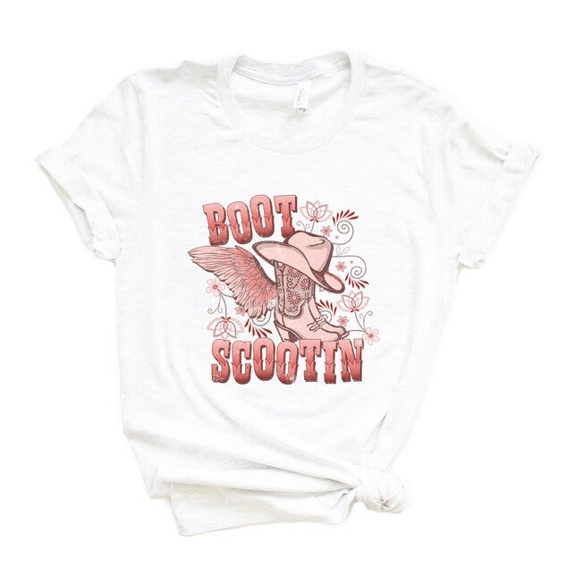 Boot Scootin Short Sleeve Graphic Tee, White / White, hi-res image number 0