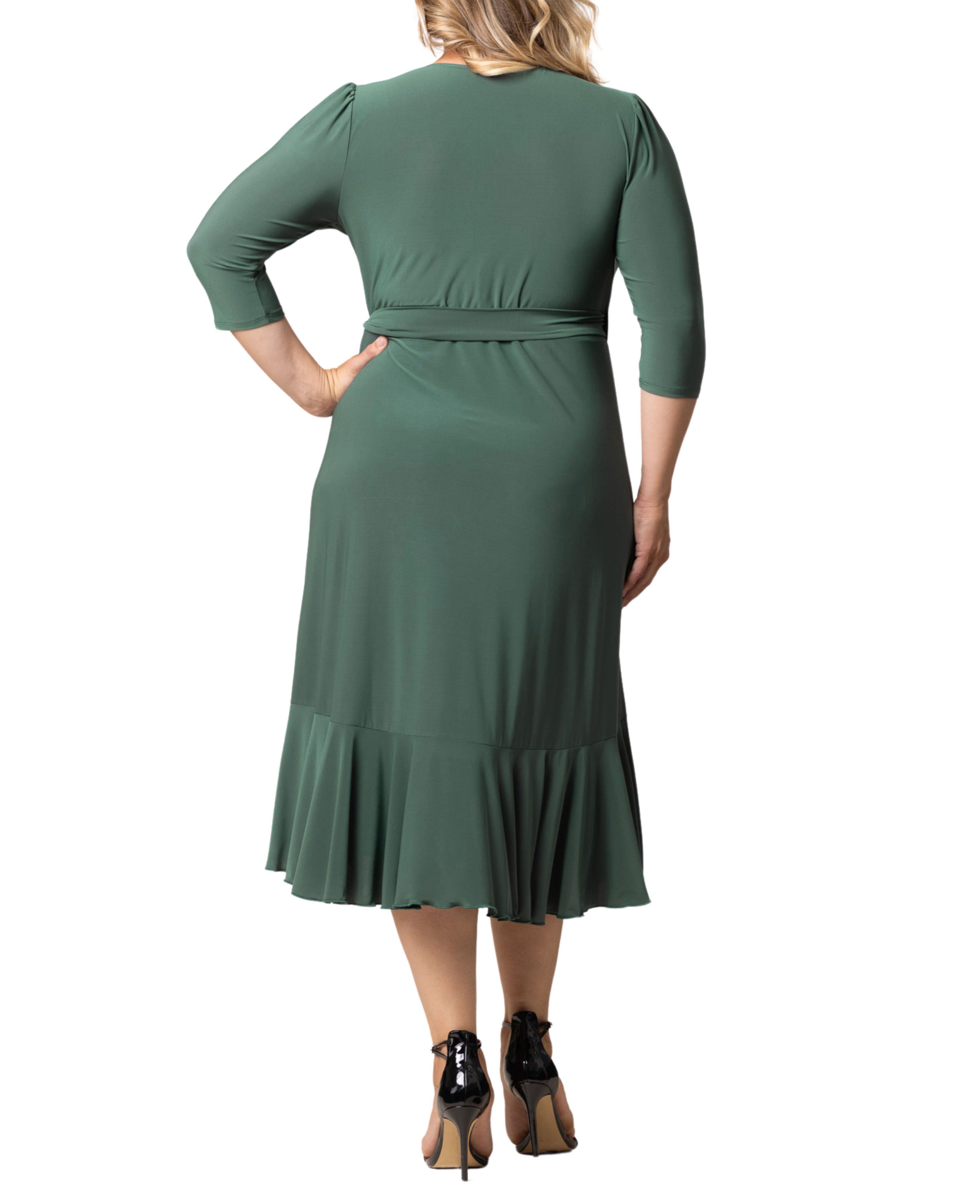 Whimsy Wrap Dress, FERN GREEN / Forest Green, alternate image number 1