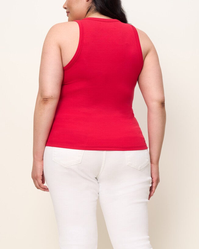The Rib Tank, Red / Red, alternate image number 2