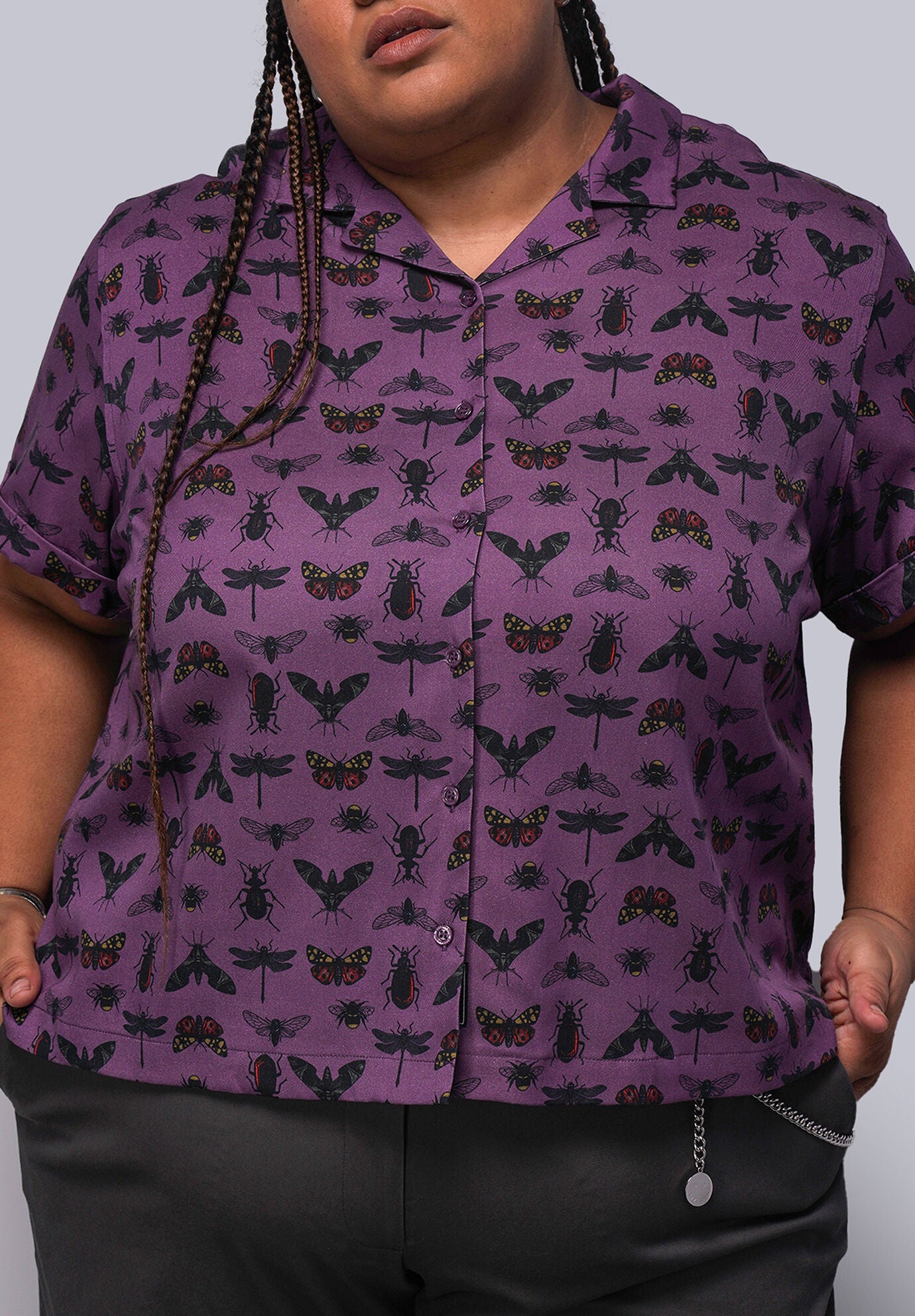 The Everyday Camp Button Up, INSECT GRAPE / Purple, hi-res image number 0