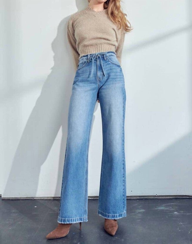 ULTRA HIGH RISE 90’S FLARE JEAN IN BLUE, Blue / Light Wash, hi-res image number null
