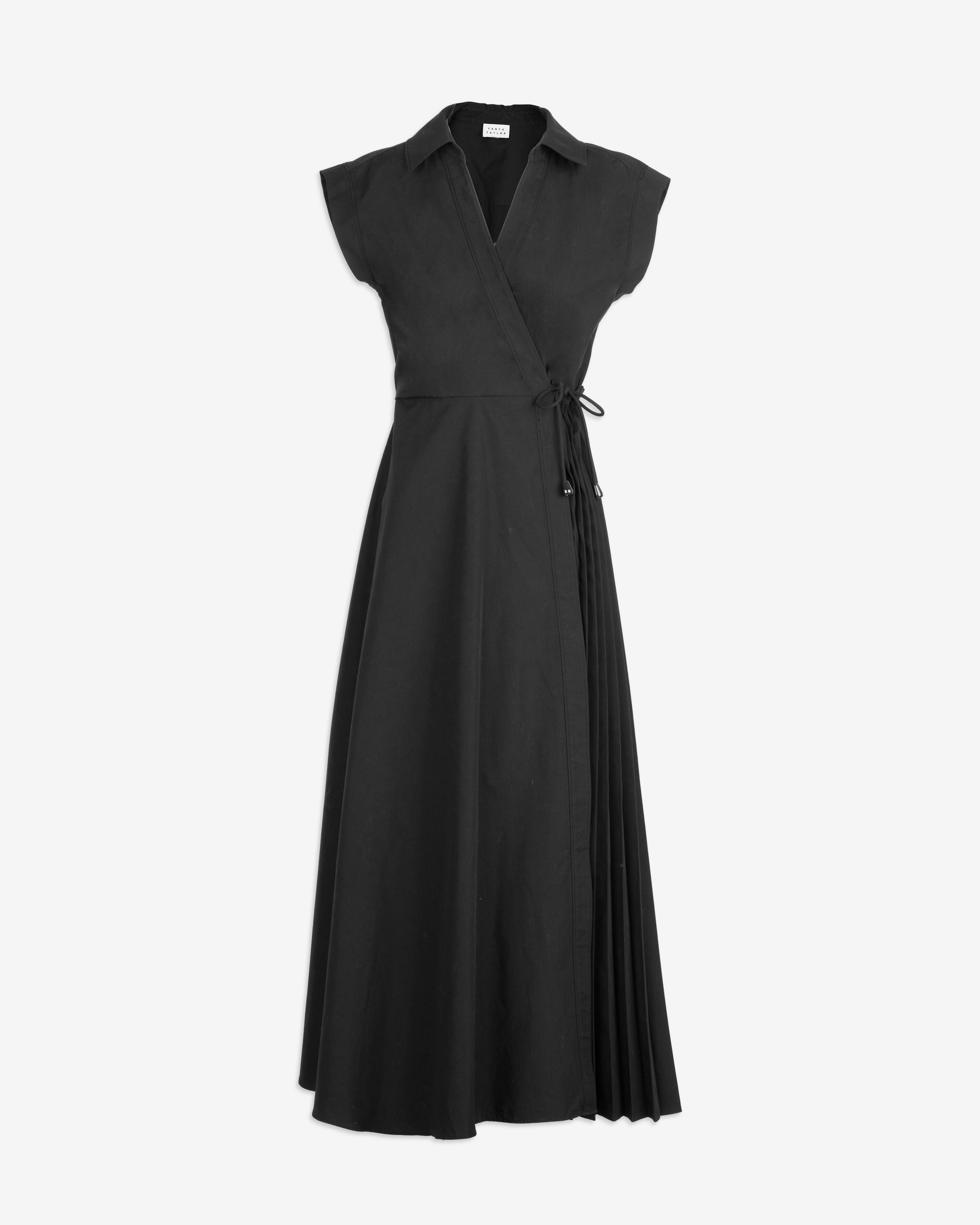 Midi Shivon Dress, Black / Black, alternate image number 1