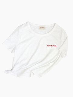Lovefool Logo Tee, White / White, hi-res image number 0