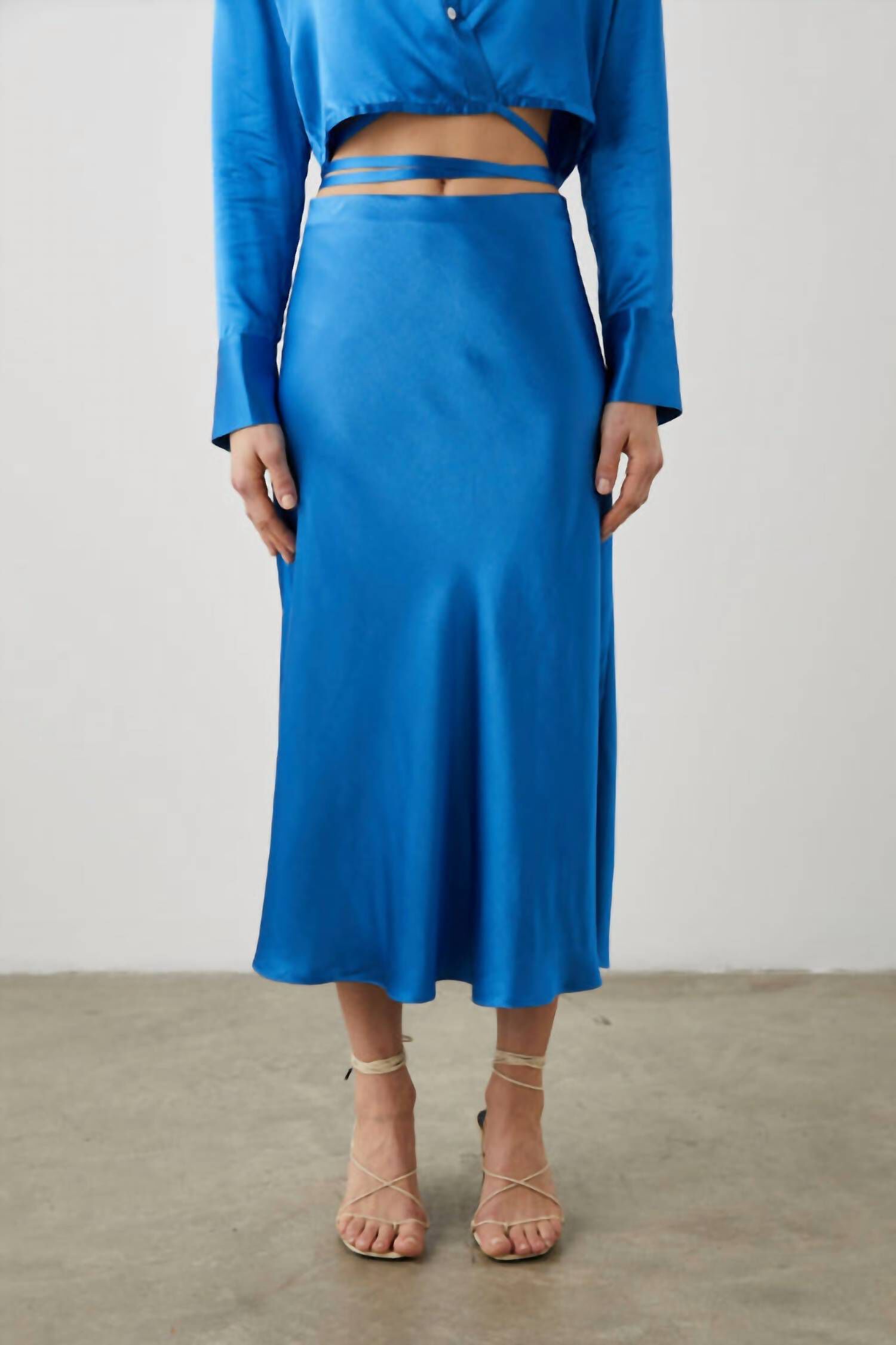ANYA SKIRT IN COBALT, Cobalt / Light Blue, hi-res image number 0