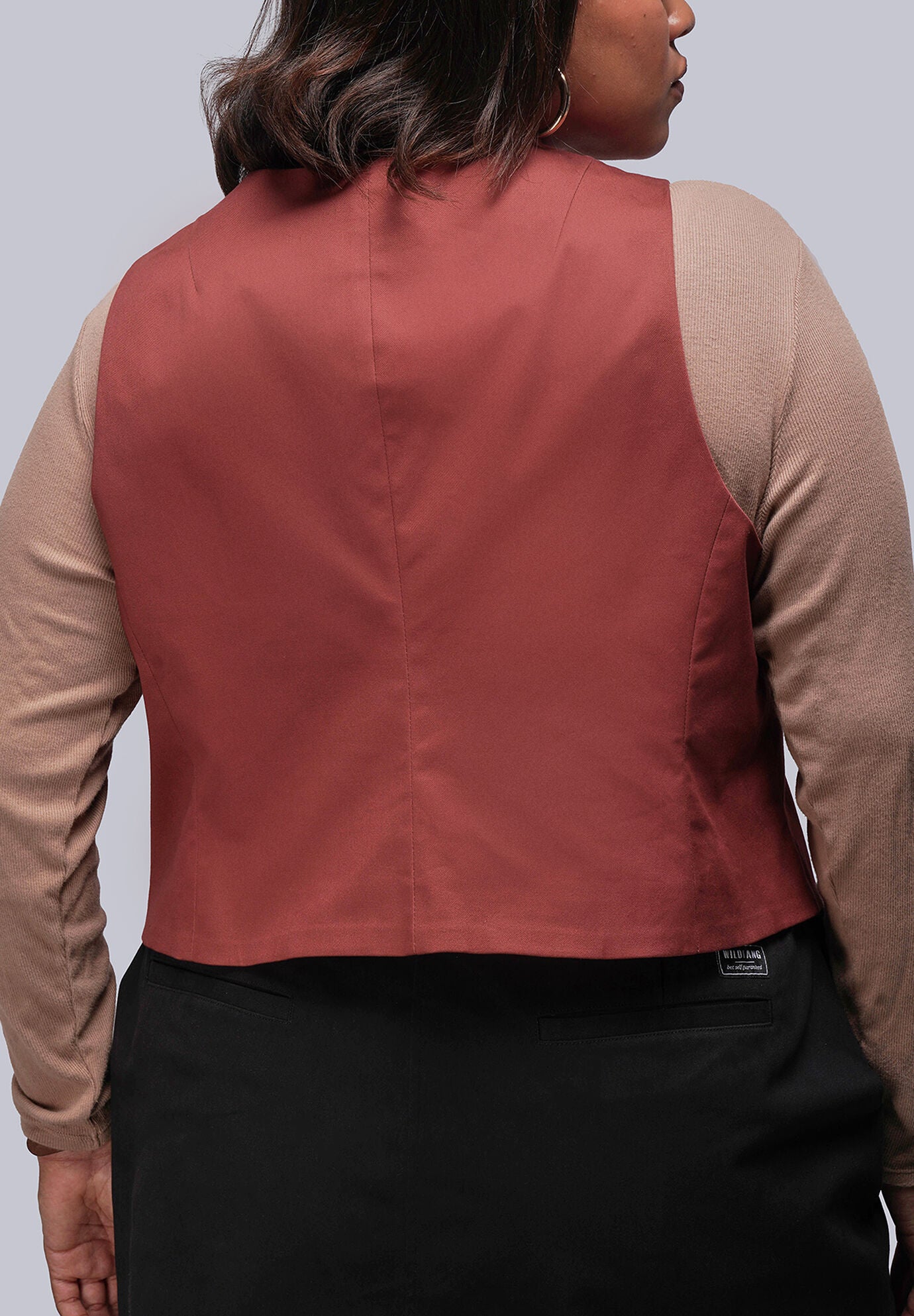 The Essential Vest, CINNAMON / Rust, alternate image number 2