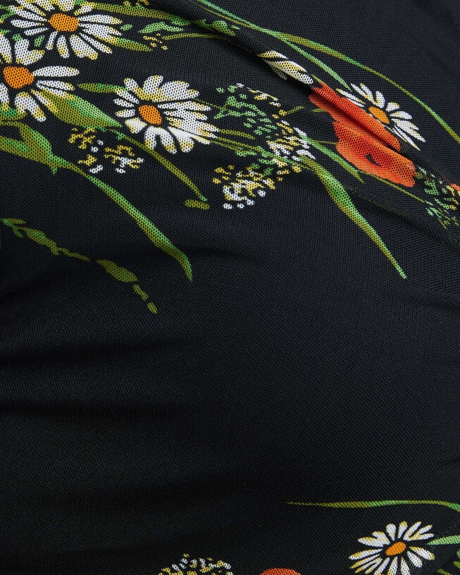 Bouquet Top, Print / Black, alternate image number 1