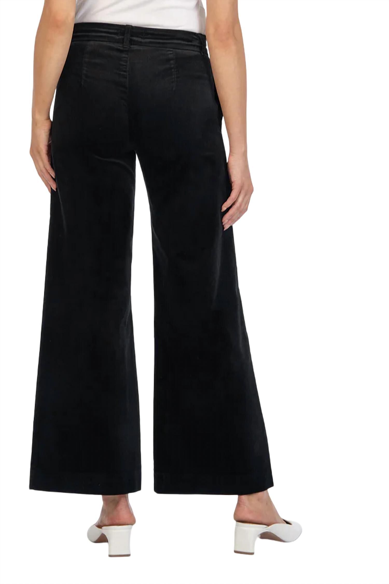 Meg High Rise Velveteen Trouser, Black / Black, alternate image number 2