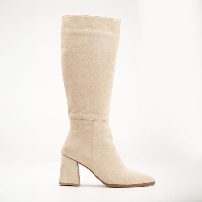VALERIE - BEIGE SUEDE KNEE HIGH BOOTS, BEIGE / Beige, hi-res image number 0