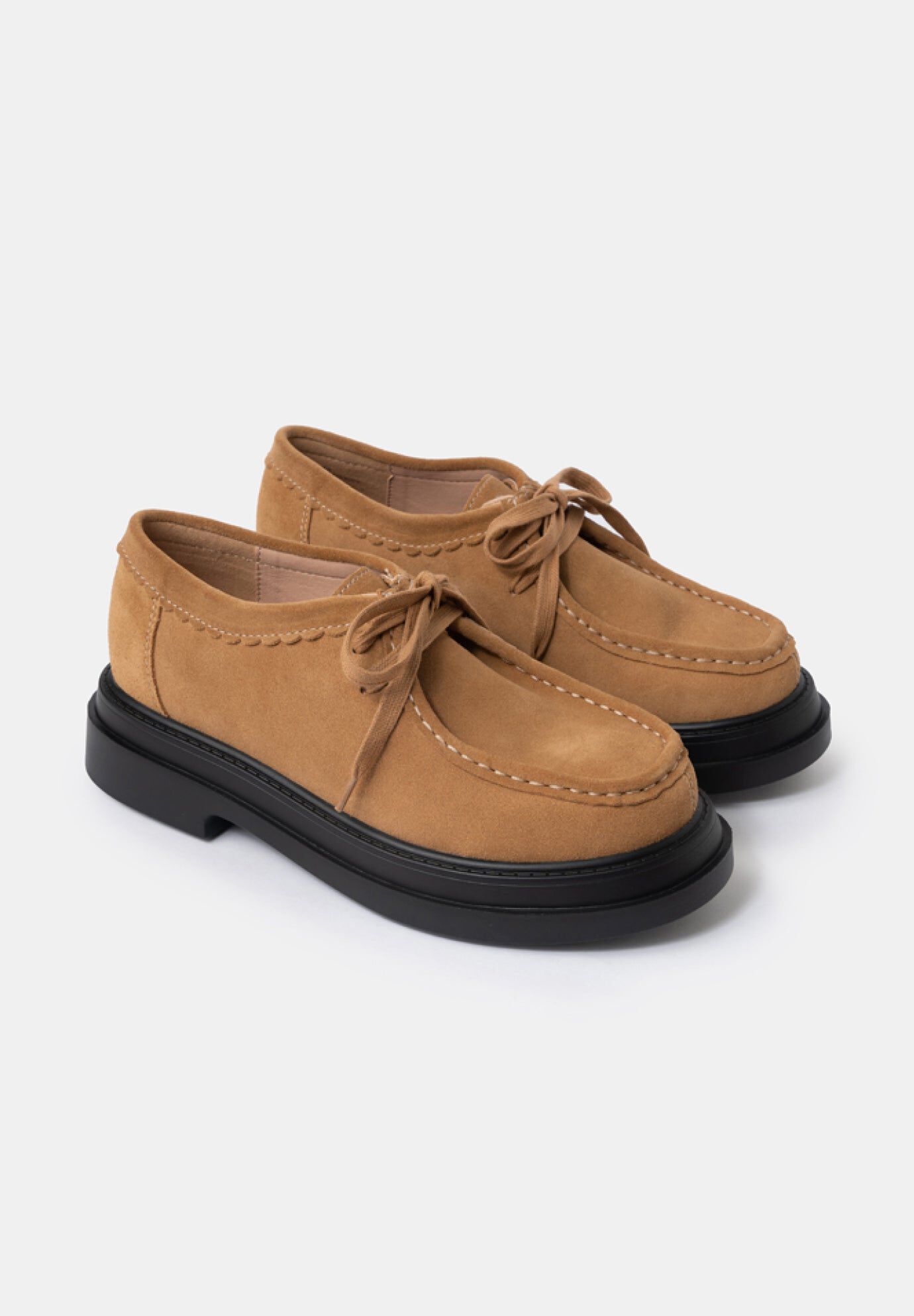 Marnie Lace-Up Moccasins, Toast / Tan, alternate image number 1