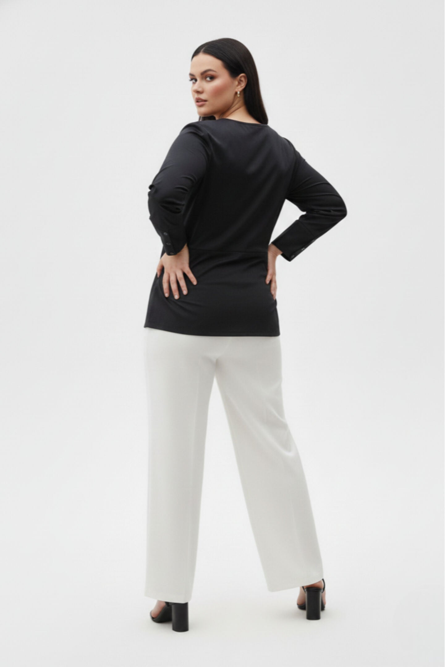 Front Twist Top, Black / Black, alternate image number 1