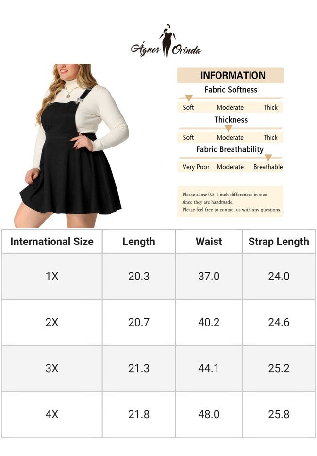 FAUX SUEDE MINI PLEATED SUSPENDER OVERALL SKATER SKIRT, Black / Black, alternate image number 4