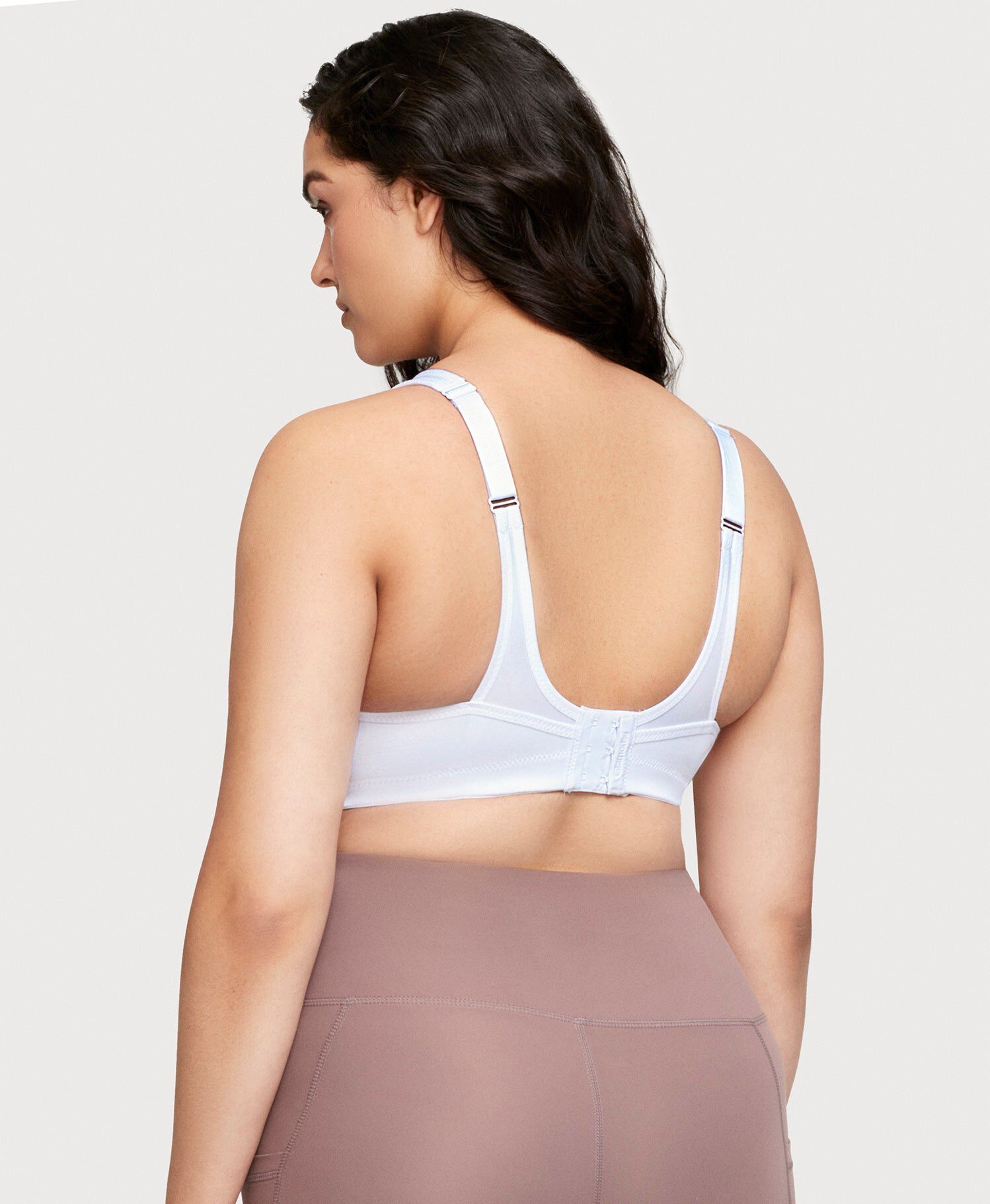 No-Bounce Camisole Sports Bra, White / White, alternate image number 3