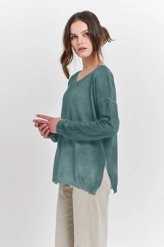 ECHT HURRICANE SWEATER IN GREEN, Green / Light Blue, alternate image number null