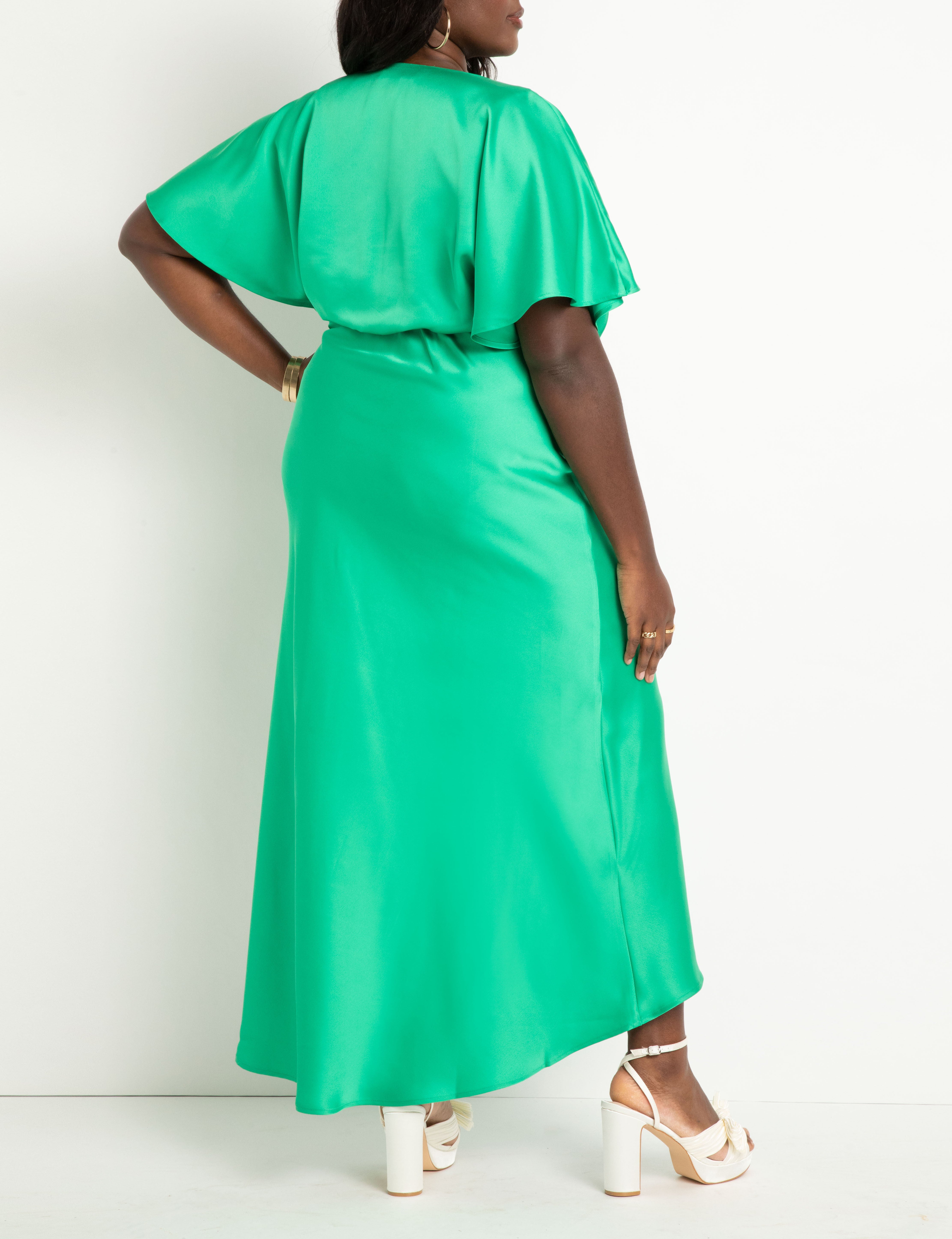 Ruched One Shoulder Dress- Black, Black / Black, alternate image number 1