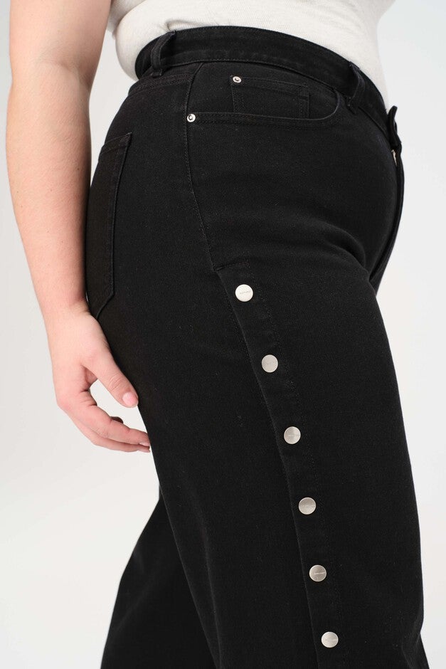 NCE PLUS - WIDE LEG JEANS | SNAP OUT OF IT, SNAP OUT OF IT / Black, alternate image number null