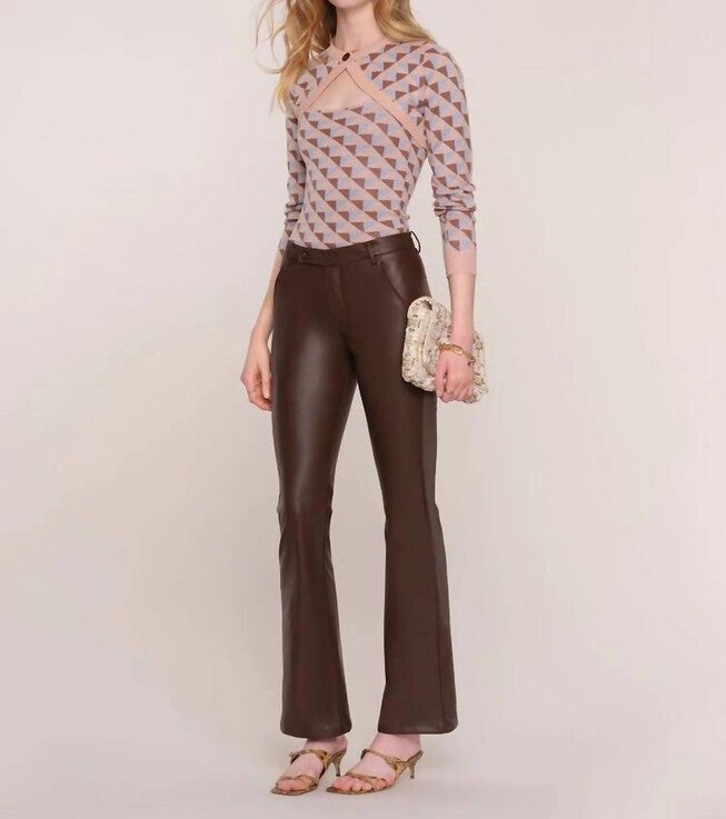 LUCINA PANT IN WALNUT, Walnut / Brown, alternate image number 2