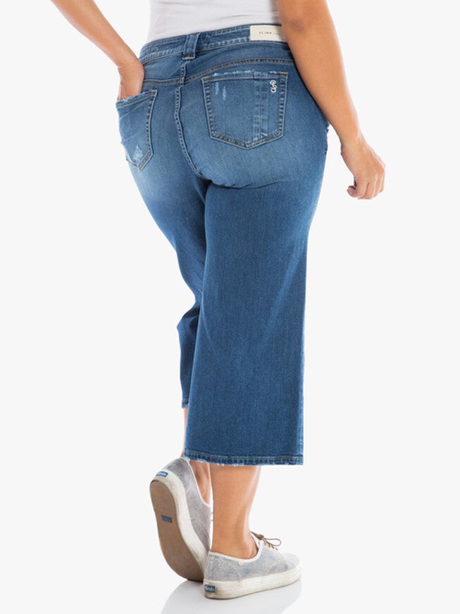 Zoey Mid-Rise Crop Wid Leg Jeans, MAE / Light Wash, alternate image number 2